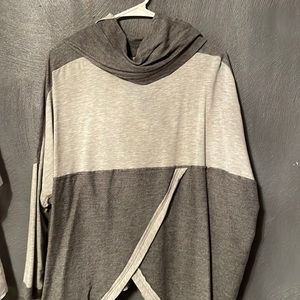 Oversized cowl neck top